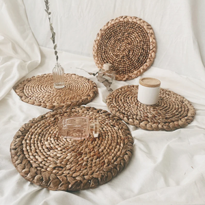 Manteles de jacinto de agua vintage de artesanos vietnamitas, compañeros individuales de mimbre para decoración del hogar, ventas al por mayor - Product Image 4