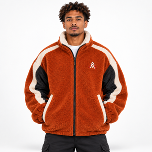 <b>Men</b> Loose Fit <b>Sherpa</b> <b>Jacket</b> Offers Flexible Movement Soft Polar Fabric And Cozy Warmth For Everyday Casual And Winter Streetwear - Product Image 1