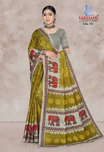 Sarees modernes imprimés en coton pour les occasions festives Designs élégants pour les vêtements de fête Vente en gros pour les détaillants Revendeurs Indiens - Product Image 3