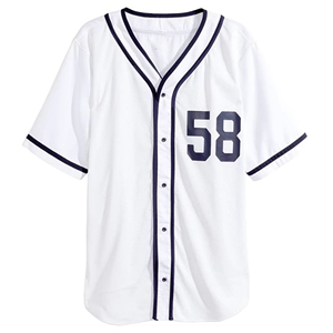 Maillot de baseball respirant à col en V vierge personnalisé de qualité OEM haut de gamme maillot de sublimation à manches courtes maillot de softball pour jeunes hommes - Product Image 6