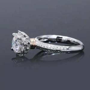NOVAMART Fine 1.5 Carat Sparkle Stunner Sterling Silver Moissanite <b>Ring</b> D VVS1 GRA Certified Wholesale Export - Product Image 4