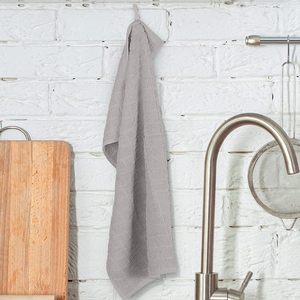 Serviette de visage 100% coton gris et blanc pour un usage quotidien Serviette de visage de qualité supérieure et à prix de gros Serviette de visage en tissu doux à séchage rapide - Product Image 4