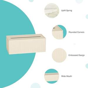 ที่ใส่กล่องทิชชู่โลหะชุบทองแดงทุบสำหรับห้องน้ำ - Product Image 3