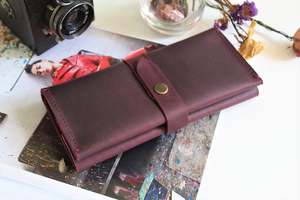 Cartera de cuero genuino de lujo Vintage para hombre y mujer, tarjetero largo con cierre de cremallera duradero, Estilo Vintage, para hombre y mujer - Product Image 6