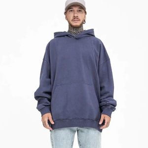 เสื้อฮู้ดผ้าคอตตอนผสมเสื้อมีฮู้ดซักน้ำดีไซน์ใหม่ล่าสุด - Product Image 1