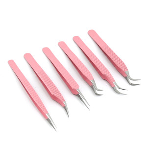 Fibre Tip classique Volume Pince à cils Crochet Pointe pointue Pince à épiler pour bottes Pince à épiler d'isolation pour extension de cils droite et incurvée - Product Image 5