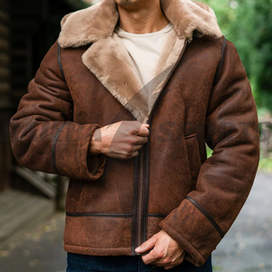 Veste en cuir véritable vintage pour homme - Design classique et tendance, haute qualité, faible MOQ, fabricant OEM personnalisé, imperméable - Product Image 1