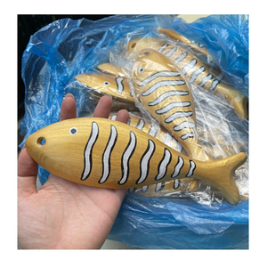Charming Colorful Wooden <b>Fish</b> Sculpture deal Decor for Tabletops or Displays, Adding a Touch of Serenity to Your Room Handcraft - Product Image 1