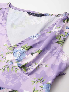 ชุดเดรสมิดิผ้าซาตินพิมพ์ลายดอกไม้สุดชิคสำหรับผู้หญิงสไตล์คลาสสิกทรงเอสำหรับใส่ทำงานและวันสบายๆลดราคาตอนนี้ - Product Image 3