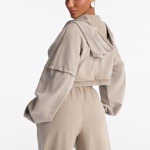 Pantalones Cortos de Talla Grande para Mujer, Casuales, Ecológicos, de Secado Rápido, Material de Terciopelo, con Capucha y Cierre de Cremallera - Product Image 4