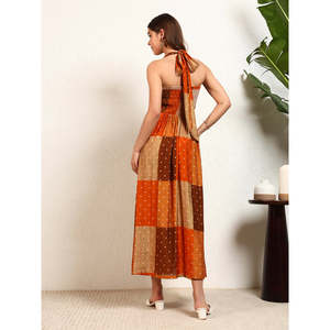 Robe longue évasée sans manches pour femme Deebaco, style bohème, en modal tissé, imprimé à pois, coupe ample, décontractée pour l'été - Product Image 4