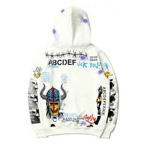 เสื้อฮู้ดผู้ชายแบบหนาบุซับใน สไตล์ลำลอง สำหรับฤดูใบไม้ร่วง ถักลาย ปักโลโก้ ประดับคริสตัล รับผลิตตามแบบ ODM ขายส่ง - Product Image 6