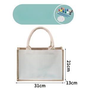 กระเป๋าผ้าแคนวาสทรูงเจีย 31x21x13 ซม. คอลเลกชันสมุดระบายสีลายดอกไม้แฟชั่น - Product Image 5