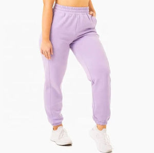 Pantalon ample en coton de haute qualité pour femme 2026 avec logo personnalisé, taille mi-haute, coupe droite, coupe-vent, prix bas - Product Image 3