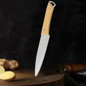 Venta al por mayor personalizado de alta calidad OEM ODM servicio superior Metal cocina deshuesador cuchillo madera Acero inoxidable Chef cuchillo clásico - Product Image 4