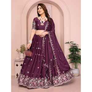 Nuevo Lehenga Choli de Diseño Moderno con Dupatta, Conjunto de Georgette con Bordado, Secado Rápido para Fiestas y Bodas - Product Image 1