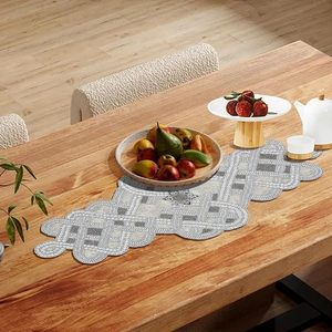 Christmas Decorative and Leaves Design Beaded <b>Runner</b> Placemat <b>Dining</b> <b>Table</b> Fancy Mat Handmade Decorative <b>Runners</b> for Wedding - Product Image 6