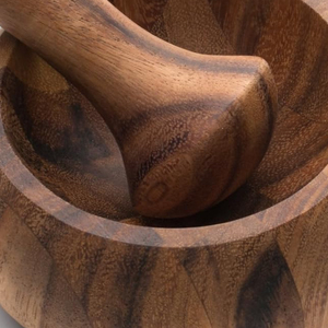 Utensilios de cocina tradicionales Mortero y Maja de madera Suministro al por mayor de herramientas de cocina Griding Mortero y Maja de hierbas - Product Image 5