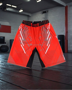 Pantalones Cortos de Artes Marciales Duraderos con Patrón Sólido, Ligeros, Elásticos, de Secado Rápido y con Tecnología de Detección de Agujas - Product Image 4