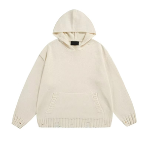Sweat à capuche en coton mélangé surdimensionné pour femme Vêtements d'hiver avec logo avant et col à capuche - Product Image 4