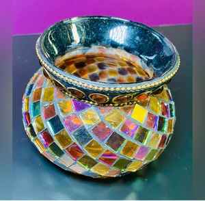 Partylight "Global Fusion" <b>Mosaic</b> made of <b>Glass</b> <b>Tile</b>: Votive or Tealite Set of 2 - Product Image 1