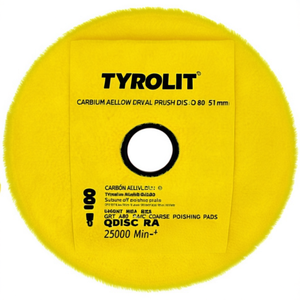 TYROLIT Premium Yellow Radial Brush Disc Sunburst 51mm Grano 80 A80 Almohadillas de Pulido Gruesas 25000 Min- 51 QDISC RA - Product Image 3