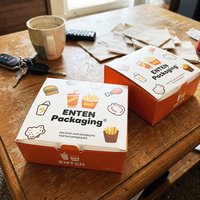 Boîte à poulet frit personnalisable, biodégradable, de haute qualité, pliable, avec couvercle