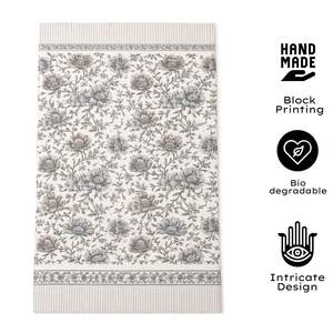 Toalla de Mano Antimicrobiana con Estampado Floral de Pigmentos Premium, de Algodón Tipo Waffle, para Uso en el Hogar, Hotel, Hospital, Adultos, Ecológica - Product Image 2