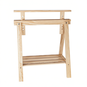 WELL HOME Cavalletto Regolabile in Altezza in Legno di Pino con Finitura Non Verniciata - Product Image 3