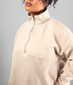 Recién llegado, 2025, sudadera antipilling con media cremallera para mujer, ropa informal de gran tamaño, sudadera transpirable de moda para mujer - Product Image 3