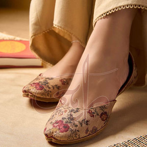 Prix bas, nouvelle arrivée, qualité supérieure, chaussures Khussa pour femmes, légères, tendance, imprimées, antidérapantes, dessus en velours - Product Image 2