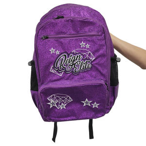 Custom Kids <b>Glitter</b> Cheer <b>Bag</b> Unisex Sports Travel Sparkle Backpack with Anti-theft Zipper Closure Fashion Polyester Lining - Product Image 1
