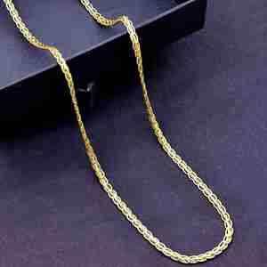 Collier à chaîne élégant en micro-plaqué or 14K, 18K, 24K, design de chaîne moderne, chaîne en laiton, colliers de mode - Product Image 2