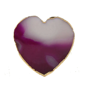 Posavasos de cristal alto para regalo, uso manual, piedra artesanal, posavasos de corazón de ónix rosa para bebida, piedra Natural, piedras preciosas curativas, mayorista - Product Image 3