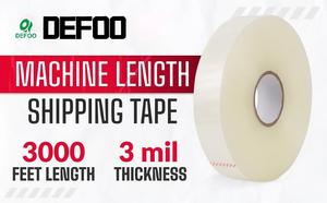 디포 2인치 X 1000야드 투명 산업용 강력 포장 테이프 2.0밀 두께 단면 아크릴 접착제 BOPP 백킹 없음 - Product Image 3