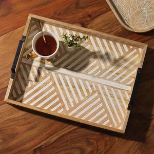 Plateau de service en bois émaillé au design moderne pour la décoration de table de cuisine - Product Image 4