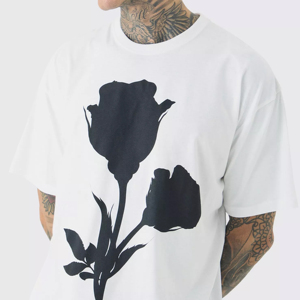 2025 nouveau Vintage hommes T-shirt décontracté 100% coton Style à manches courtes poids lourd bouffée impression t-shirts - Product Image 6