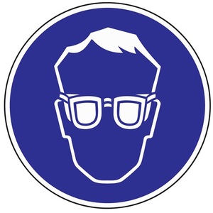 Mandatory Plastic Sign for Eye Protection <b>Poster</b> Compliant with ASR A1.3/BGV A8 - Product Image 1