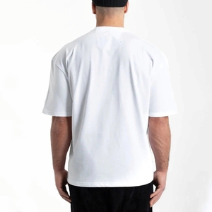 Wholesale 220 Gsm 100 Cotton Blank <b>Tshirt</b> Custom Screen Print T-Shirt Oversized Drop Shoulder T-shirt for men - Product Image 2