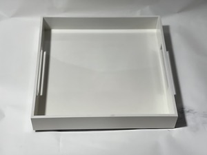 Serving Tray Bamboo Trays <b>Tea</b> Coffee Table Ottoman Tray Set with Handles <b>Wood</b> <b>for</b> Food Breakfast Party Laser <b>Box</b> Logo Style FUJ - Product Image 2