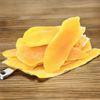 Vietnamese zacht gedroogde mango's met weinig suiker, gele mango schijfjes, bulk vacuüm verpakt, tropische dessertmix
