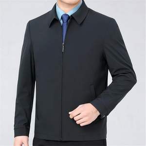 เสื้อโค้ทผ้าสิ่งทอสำหรับผู้ชายเสื้อแจ็กเก็ตลำลองธุรกิจมีซิป - Product Image 5