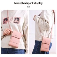 Tas selempang kulit untuk wanita, dompet tas ponsel kulit dengan fitur tas selempang untuk iphone 16 Samsung S24