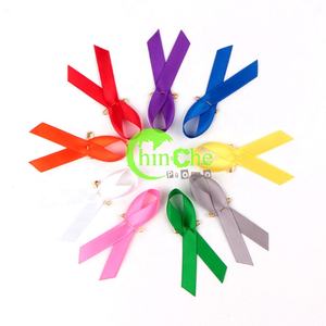 Taille personnalisée <span class=keywords><strong>rose</strong></span> violet <span class=keywords><strong>ruban</strong></span> de satin de sensibilisation au <span class=keywords><strong>cancer</strong></span> du sein pour événement de collecte de fonds - Product Image 1