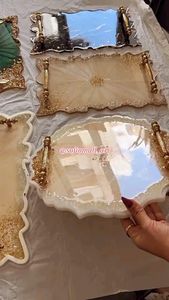 Bandeja de Servicio de Resina Epoxi Hecha a Mano, Piezas Únicas Esenciales para la Cocina, para el Hogar, Restaurante, Hotel, Bandejas Decorativas para Servir - Product Image 3