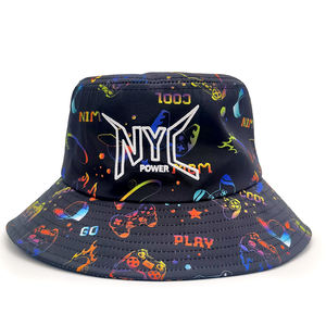 Chapeau seau en coton unisexe Casquette de pêche tricotée d'été avec logo personnalisé en fourrure Offre Spéciale de pêcheur de dessin animé coloré - Product Image 1