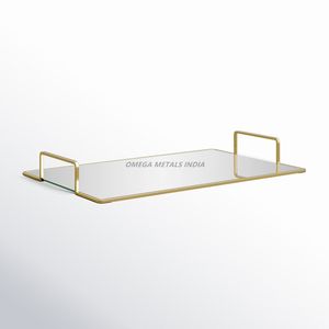 Plateau de service rectangulaire gris chic avec bords incurvés élégants et finition lisse idéal pour la décoration intérieure élégante et le divertissement - Product Image 6