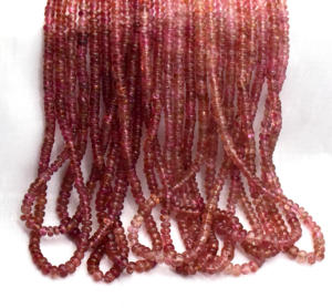 Cuentas de turmalina de rubelita Rosa natural, pulido suave redondo, todos los tamaños disponibles, cuentas de turmalina genuinas de cristal - Product Image 2