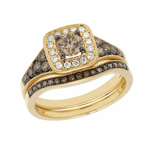 Bague de couple romantique de luxe en or 18 carats avec diamant de laboratoire de qualité supérieure, certifiée IGI - Product Image 4