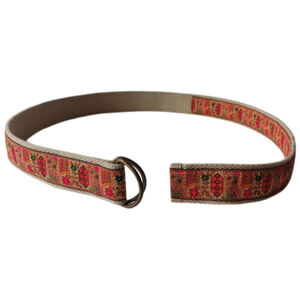 2025 KVR 2025 Usine En Gros Solide Couleur Double D-Ring Boucle Jacquard Nylon Sangle Ceinture Avec Pointe En Métal - Product Image 1